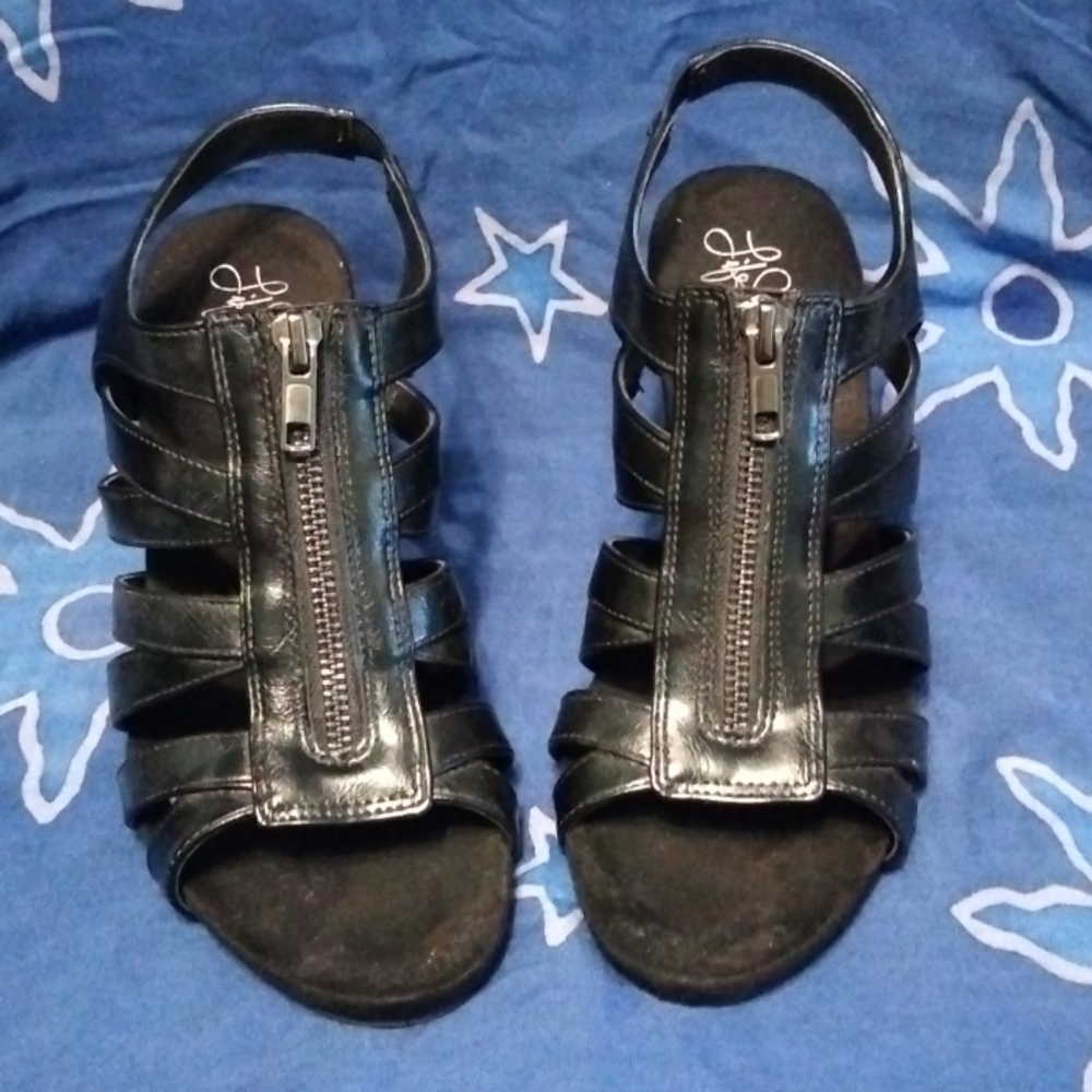 Life Sride Black Sandler Wedges